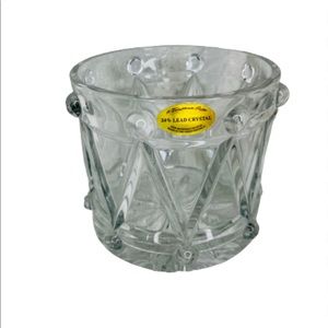 24% LEAD CRYSTAL GLASS VASE 5”